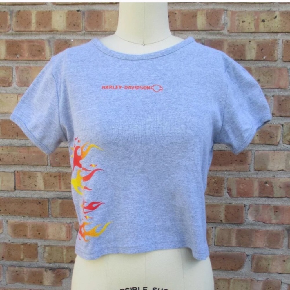 Harley Davidson flames vintage Top dolls kill
